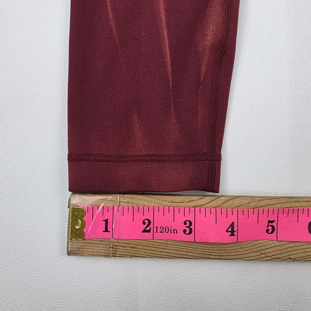 Lululemon Wunder Train Womens 2 Burgundy High Rise Leggings‎ Everlux Yoga Pants